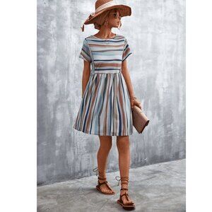 Mint Julep Summer Striped Mini Dress